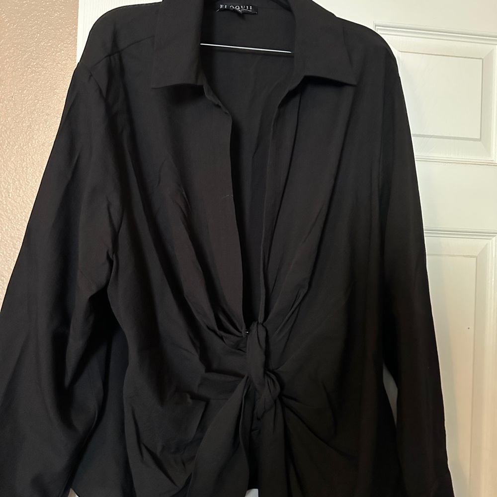 Eloquii Elegant Black Blouse